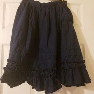 Handmade Navy Ruffle Lolita Skirt